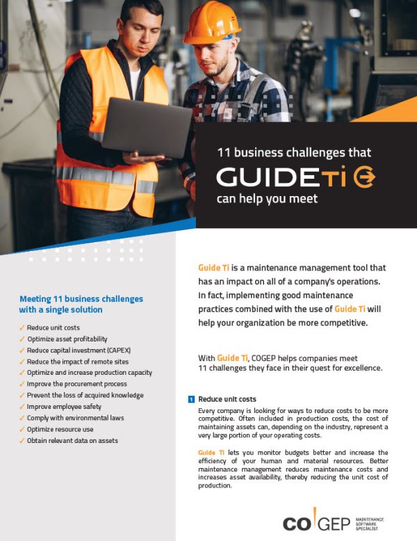 Planning and Scheduling with Guide Ti - CMMS by COGEP